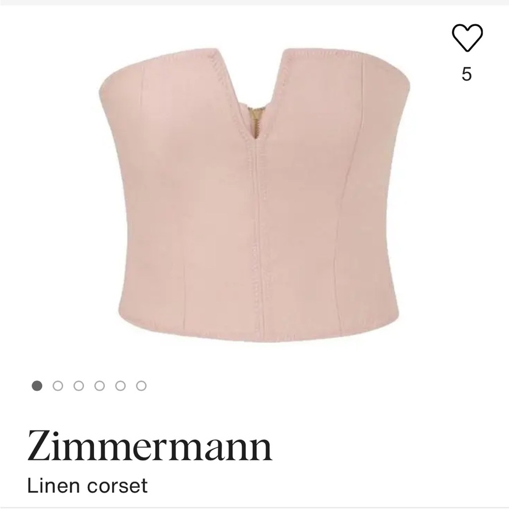 Zimmermann Alight Coquette Pink Corset Linen 2P